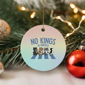 Funny Political No Kings In America Ceramic Ornament Gift For Animal Lovers TS12 1pc Pastel Print Your Wear
