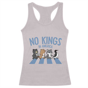Funny Political No Kings In America Racerback Tank Top Gift For Animal Lovers TS12 Ice Gray Print Your Wear