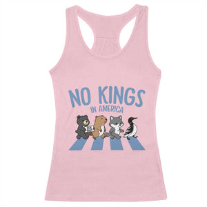 Funny Political No Kings In America Racerback Tank Top Gift For Animal Lovers TS12 Light Pink Print Your Wear