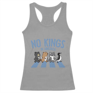 Funny Political No Kings In America Racerback Tank Top Gift For Animal Lovers TS12 Sport Gray Print Your Wear
