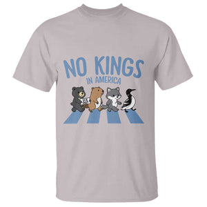 Funny Political No Kings In America T Shirt Gift For Animal Lovers TS12 Ice Gray Print Your Wear