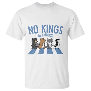 Funny Political No Kings In America T Shirt Gift For Animal Lovers TS12 White Print Your Wear