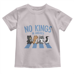 Funny Political No Kings In America Toddler T Shirt Gift For Animal Lovers TS12 Ice Gray Print Your Wear