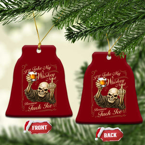 Skeleton Whiskey Ceramic Ornament I Will Take My Whiskey Neat No Ice TS12 Print Your Wear