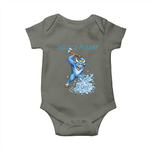 No Ice Please Baby Onesie Funny Babe The Blue Ox Minnesota Folklore TS12 Military Green Print Your Wear