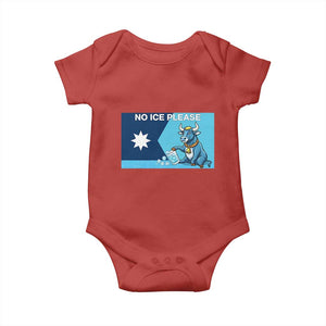 Funny Political Folklore Babe The Blue Ox Baby Onesie No Ice Please TS12 Red Print Your Wear