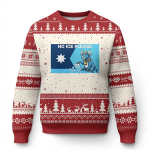 Funny Political Folklore Babe The Blue Ox Ugly Christmas Sweater No Ice Please TS12 Beige Red Print Your Wear