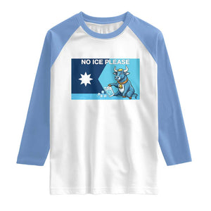 Funny Political Folklore Babe The Blue Ox Raglan Shirt No Ice Please TS12 White Carolina Blue Print Your Wear