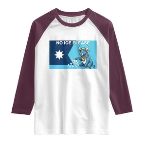 Funny Political Folklore Babe The Blue Ox Raglan Shirt No Ice Please TS12 White Maroon Print Your Wear