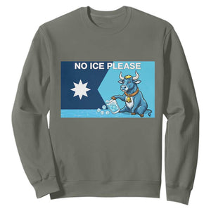 Funny Political Folklore Babe The Blue Ox Sweatshirt No Ice Please TS12 Military Green Print Your Wear