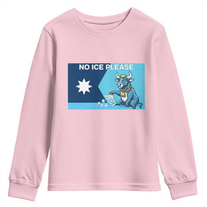 Funny Political Folklore Babe The Blue Ox Youth Sweatshirt No Ice Please TS12 Light Pink Print Your Wear