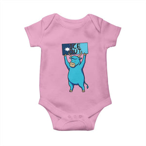 Funny Minnesota Folklore Babe The Blue Ox Baby Onesie Ice Out TS12 Light Pink Print Your Wear