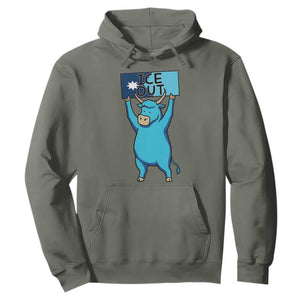 Funny Minnesota Folklore Babe The Blue Ox Hoodie Ice Out TS12 Military Green Print Your Wear