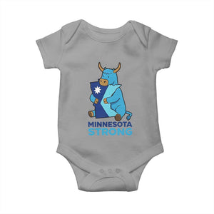 Minnesota Strong Baby Onesie Blue Ox Midwest Folklore Heritage TS12 Sport Gray Print Your Wear