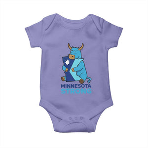 Minnesota Strong Baby Onesie Blue Ox Midwest Folklore Heritage TS12 Violet Print Your Wear