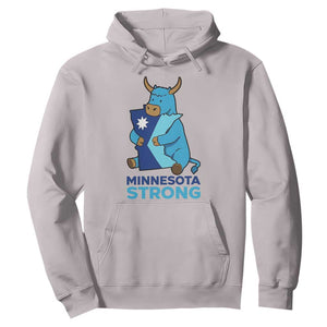 Minnesota Strong Hoodie Blue Ox Midwest Folklore Heritage TS12 Ice Gray Print Your Wear