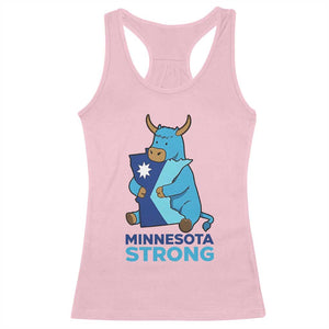 Minnesota Strong Racerback Tank Top Blue Ox Midwest Folklore Heritage TS12 Light Pink Print Your Wear