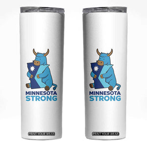 Minnesota Strong Skinny Tumbler Blue Ox Midwest Folklore Heritage TS12 White Print Your Wear