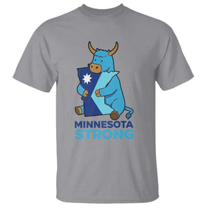 Minnesota Strong T Shirt Blue Ox Midwest Folklore Heritage TS12 Sport Gray Print Your Wear