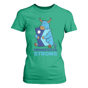 Minnesota Strong T Shirt For Women Blue Ox Midwest Folklore Heritage TS12 Irish Green Print Your Wear