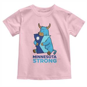 Minnesota Strong Toddler T Shirt - Blue Ox Midwest Folklore Heritage Kids Tee TS12 Light Pink Print Your Wear