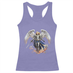 Archangel Saint Michael Warrior Racerback Tank Top Catholic Protection Gift TS12 Violet Print Your Wear