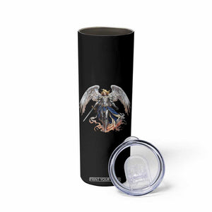 Archangel Saint Michael Warrior Skinny Tumbler Catholic Protection Gift TS12 Print Your Wear