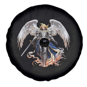 Archangel Saint Michael Warrior Spare Tire Cover Catholic Protection Gift TS12 Print Your Wear