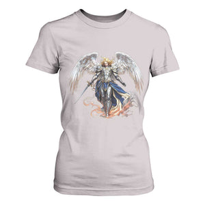 Archangel Saint Michael Warrior T Shirt For Women Catholic Protection Gift TS12 Ice Gray Print Your Wear