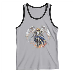Archangel Saint Michael Warrior Tank Top Catholic Protection Gift TS12 Athletic Heather Black Print Your Wear