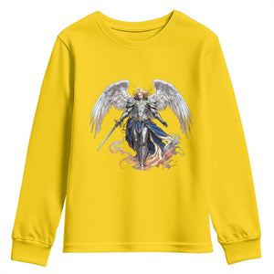 Archangel Saint Michael Warrior Youth Sweatshirt Catholic Protection Gift TS12 Daisy Print Your Wear