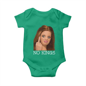 No Kings Baby Onesie Funny Disgusted Doll Face Meme TS12 Irish Green Print Your Wear