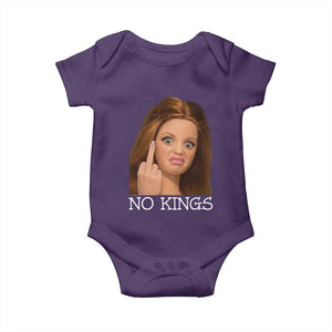 No Kings Baby Onesie Funny Disgusted Doll Face Meme TS12 Purple Print Your Wear