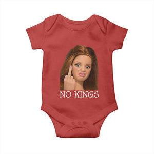 No Kings Baby Onesie Funny Disgusted Doll Face Meme TS12 Red Print Your Wear
