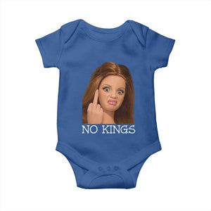 No Kings Baby Onesie Funny Disgusted Doll Face Meme TS12 Royal Blue Print Your Wear