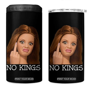 No Kings 4 in 1 Can Cooler Tumbler Funny Disgusted Doll Face Meme TS12 One Size: 16 oz Black Print Your Wear