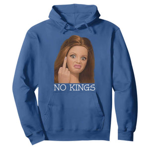 No Kings Hoodie Funny Disgusted Doll Face Meme TS12 Royal Blue Print Your Wear