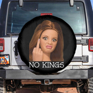 No Kings Spare Tire Cover Funny Disgusted Doll Face Meme TS12 No hole Black Print Your Wear