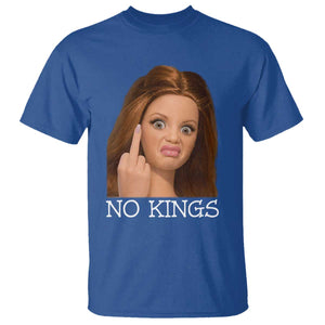 No Kings T Shirt Funny Disgusted Doll Face Meme TS12 Royal Blue Print Your Wear