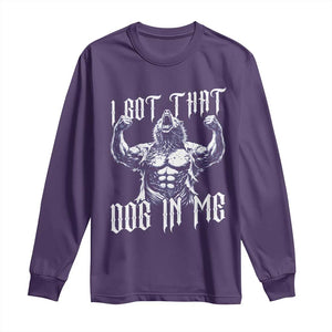Funny Alpha Wolf Meme Long Sleeve Shirt I Got That Dog In Me TS12 Purple Print Your Wear