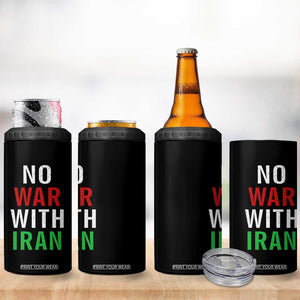 No War With Iran 4 in 1 Can Cooler Tumbler Anti War Political Protest Statement TS12 Print Your Wear