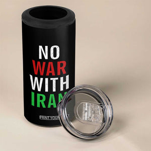 No War With Iran 4 in 1 Can Cooler Tumbler Anti War Political Protest Statement TS12 Print Your Wear