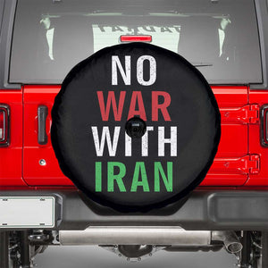 No War With Iran Spare Tire Cover Anti War Political Protest Statement TS12 Black Print Your Wear