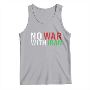 No War With Iran Tank Top Anti War Protest Apparel Gift TS12 Athletic Heather Print Your Wear