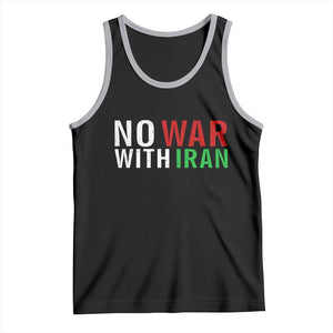 No War With Iran Tank Top Anti War Protest Apparel Gift TS12 Black Athletic Heather Print Your Wear