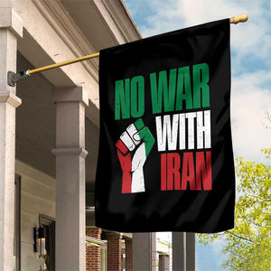 No War With Iran Garden Flag Peace Activist Gift TS12 Print Your Wear