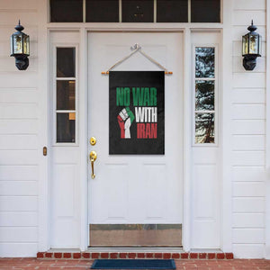 No War With Iran Garden Flag Peace Activist Gift TS12 Print Your Wear