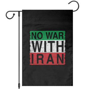 No War With Iran Garden Flag Solidarity With Iranian People Peace TS12 Black Print Your Wear