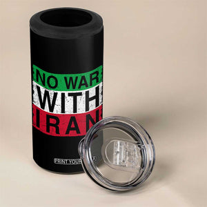 No War With Iran 4 in 1 Can Cooler Tumbler Solidarity With Iranian People Peace TS12 Print Your Wear