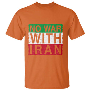 No War With Iran T Shirt Solidarity With Iranian People Peace TS12 Orange Print Your Wear
